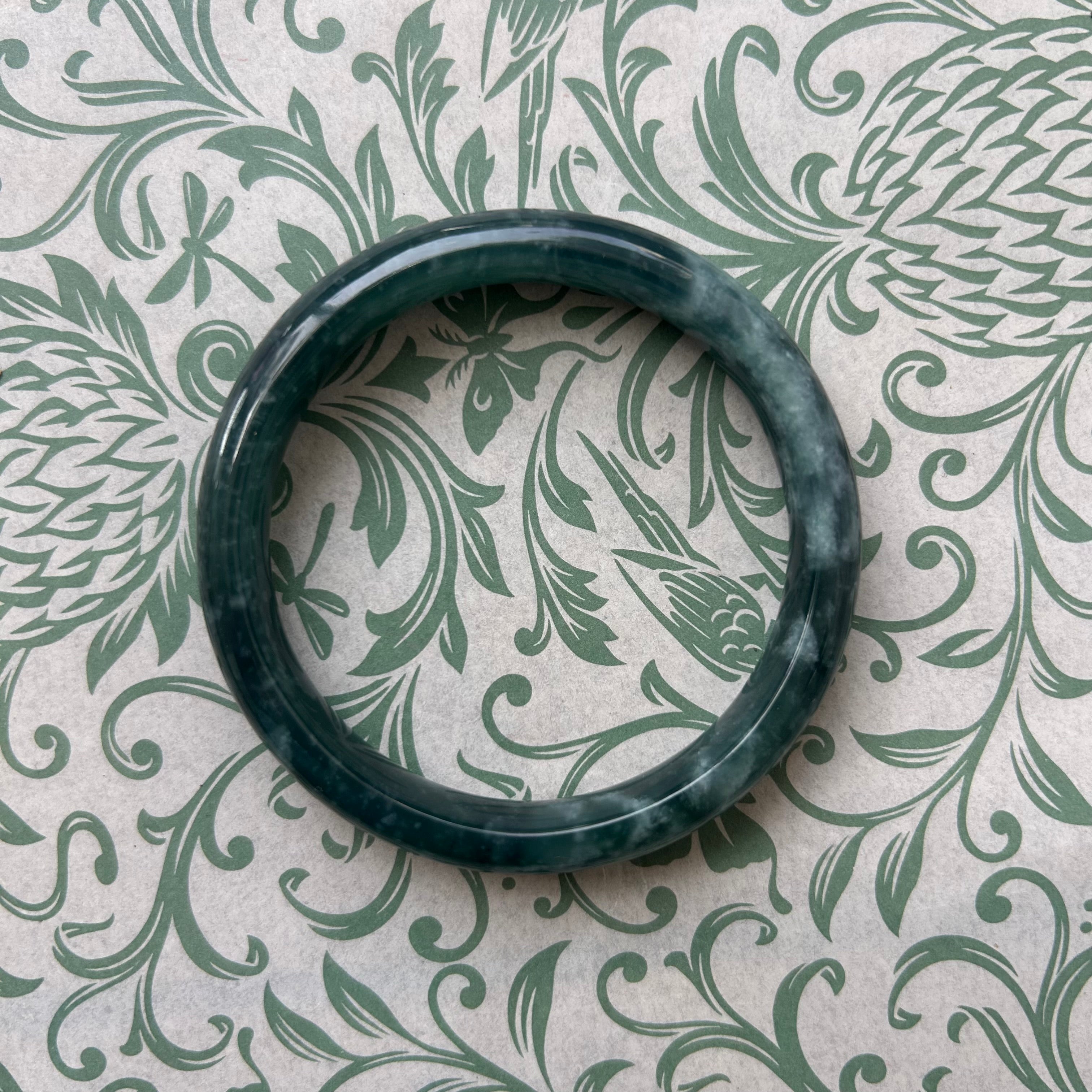 Green Blue Guatemalan Jade Bangle 56mm
