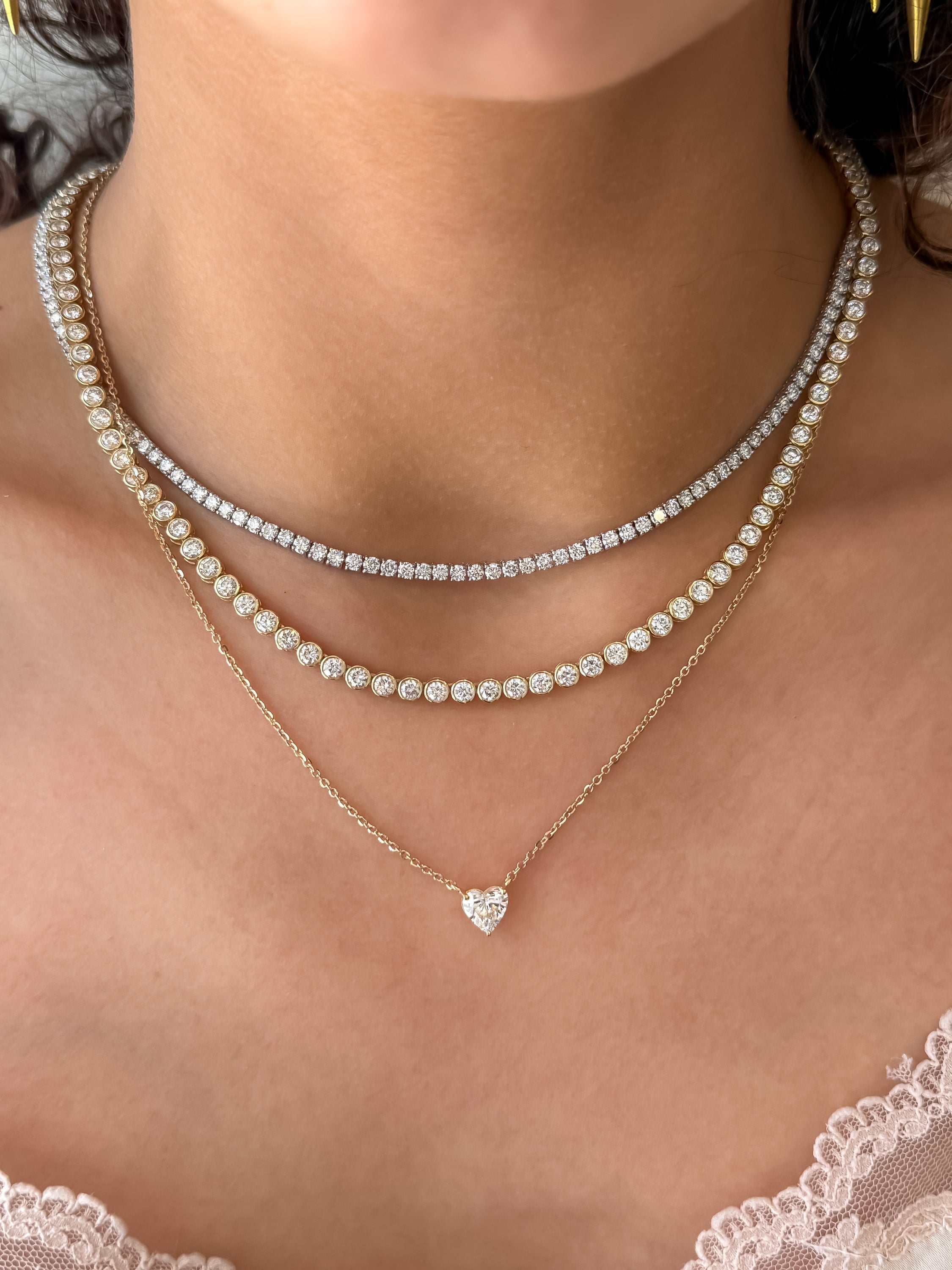 M & Co. Prong-Set Heart Pendant