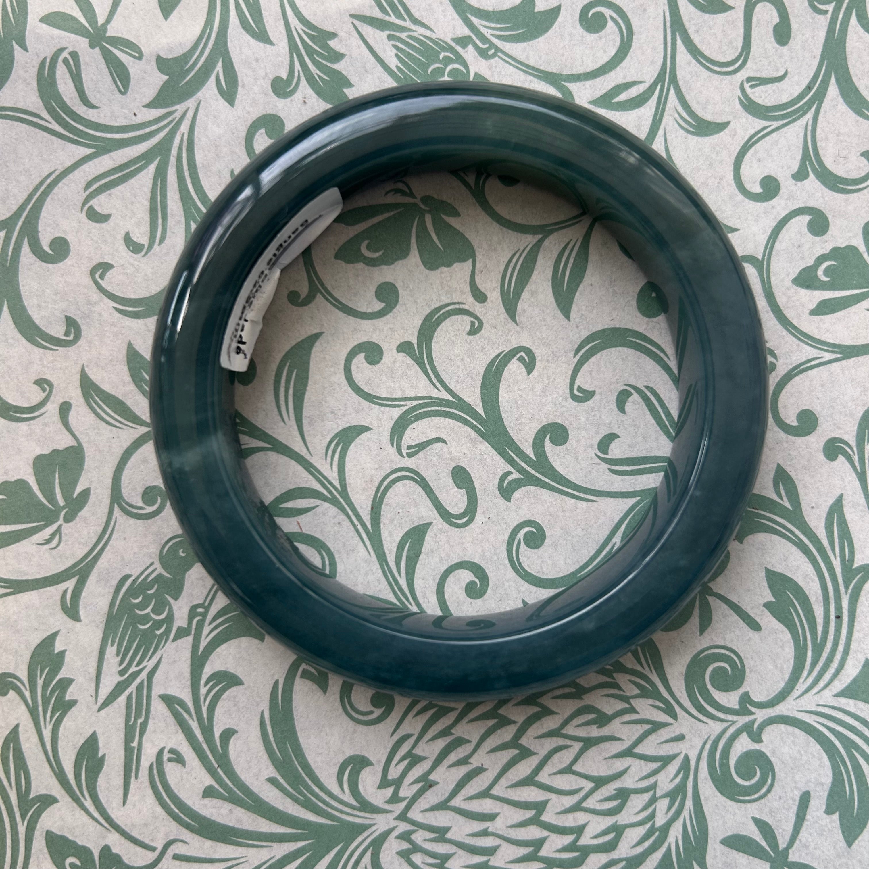 Green Blue Guatemalan Jade Bangle 62.5 mm