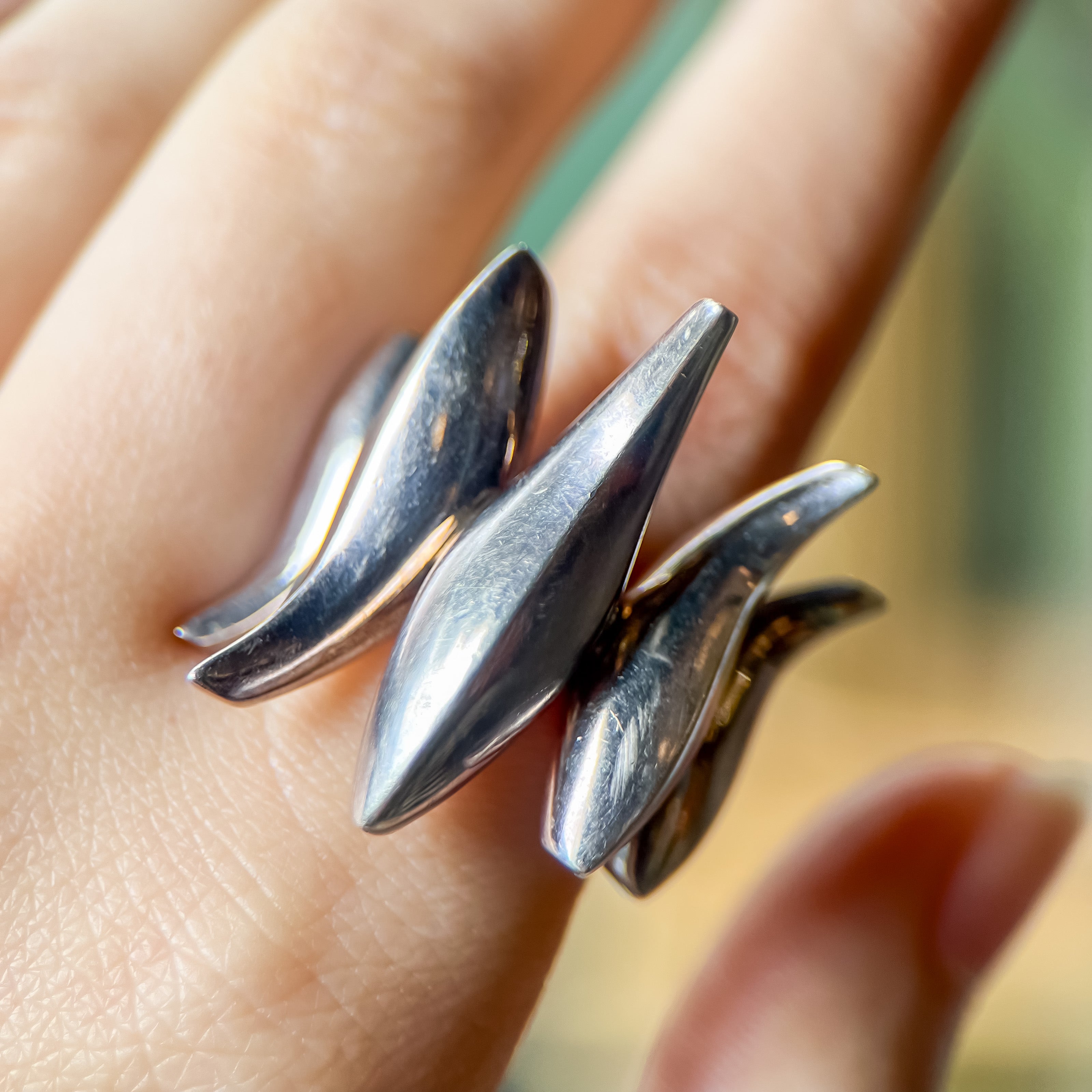 Vintage Tiffany & Co. Frank Gehry Sterling Silver Five Fish Ring