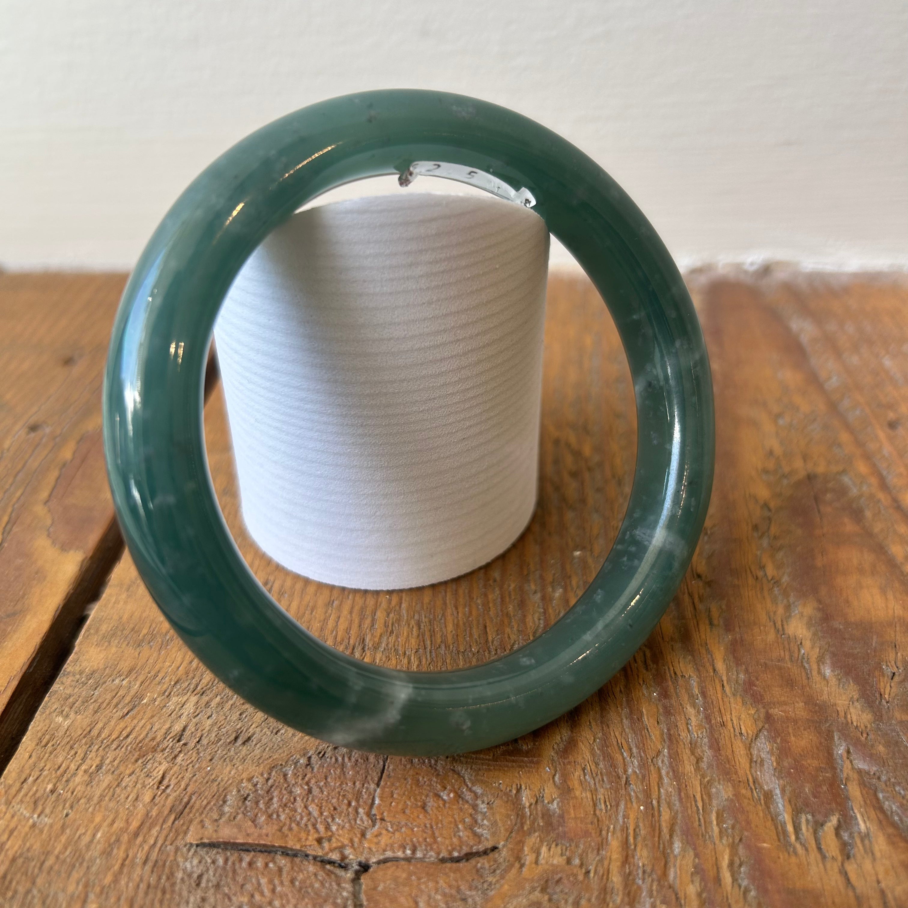 ICY Blue Guatemalan Honey Jade Bangle 62.5