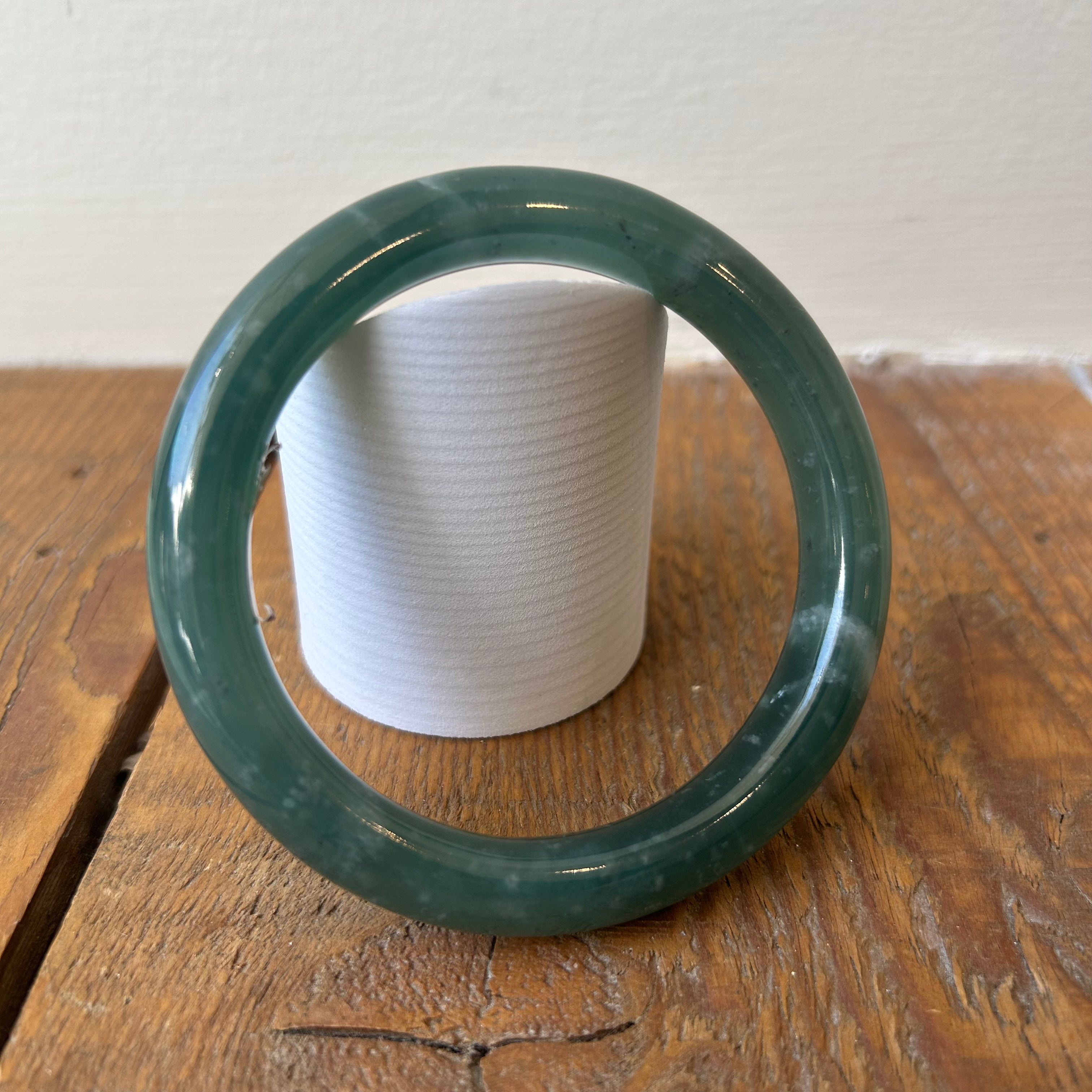 ICY Blue Guatemalan Honey Jade Bangle 62.5