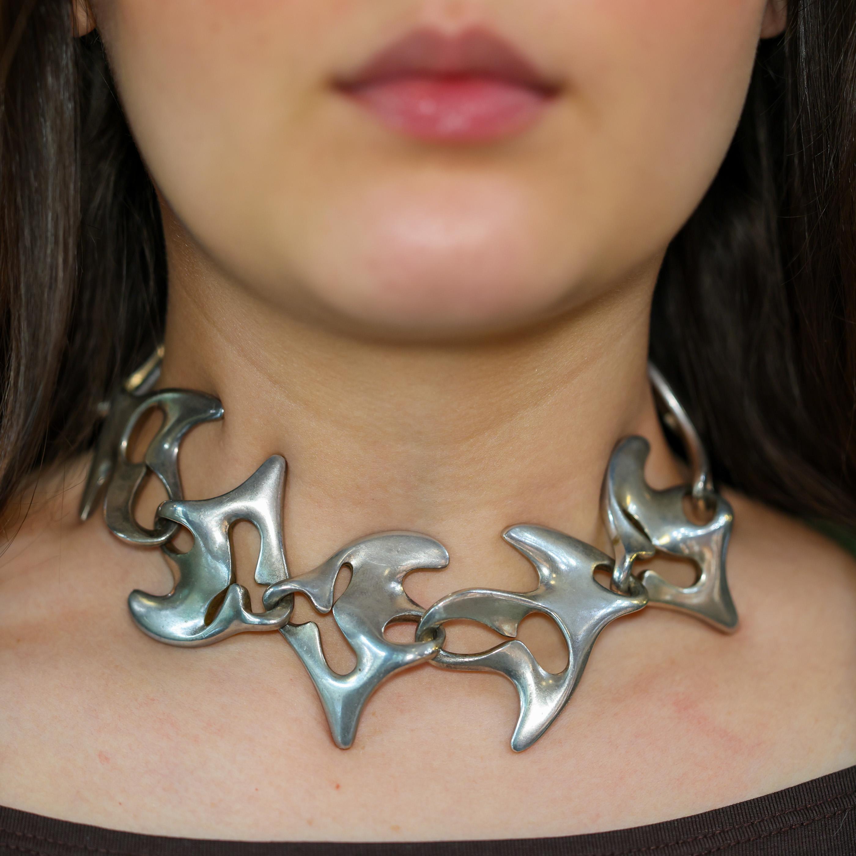 Henning Koppel for Georg Jensen 'Amoeba' Sterling Silver Necklace