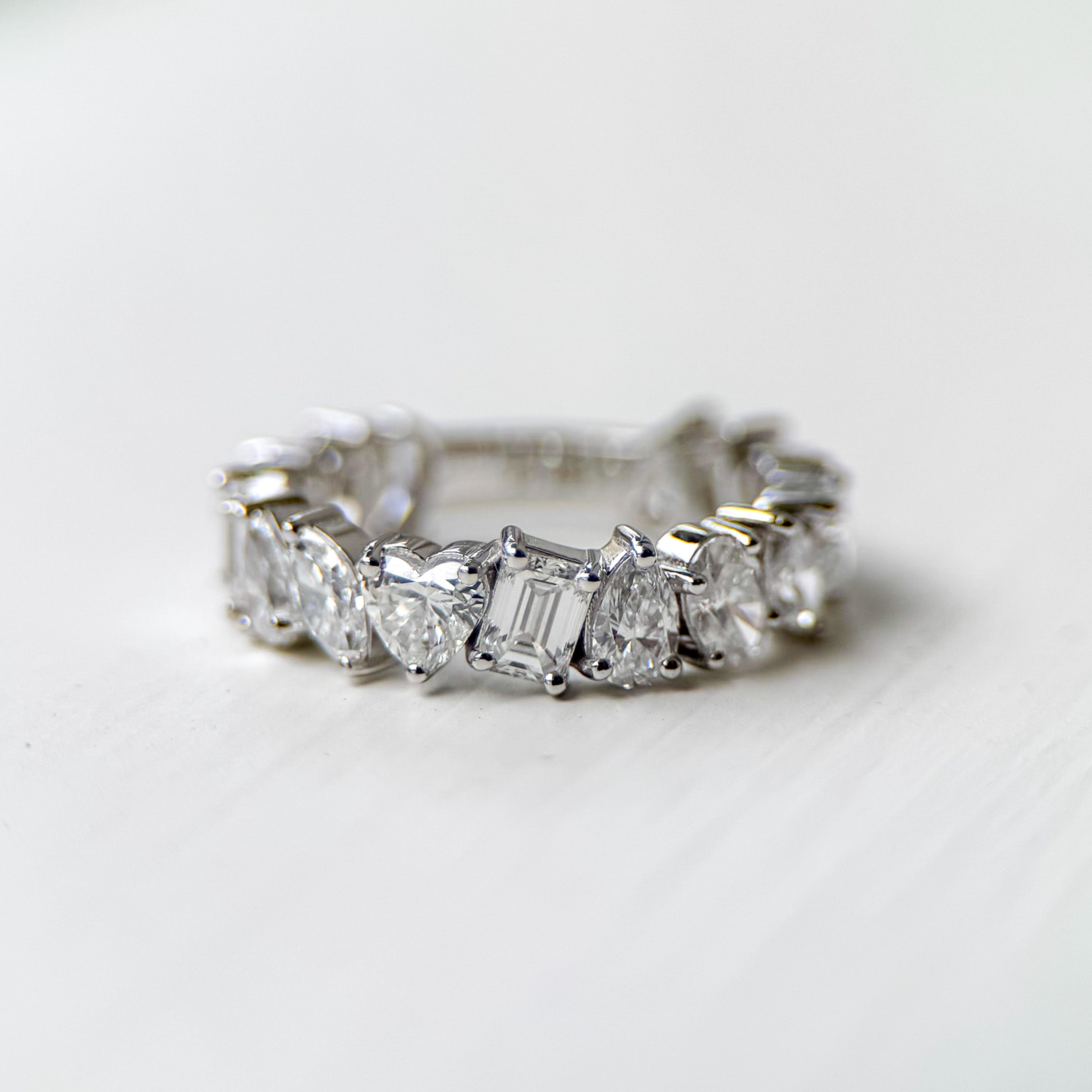 M & Co. Multi-Shape Lab Diamond Band Ring