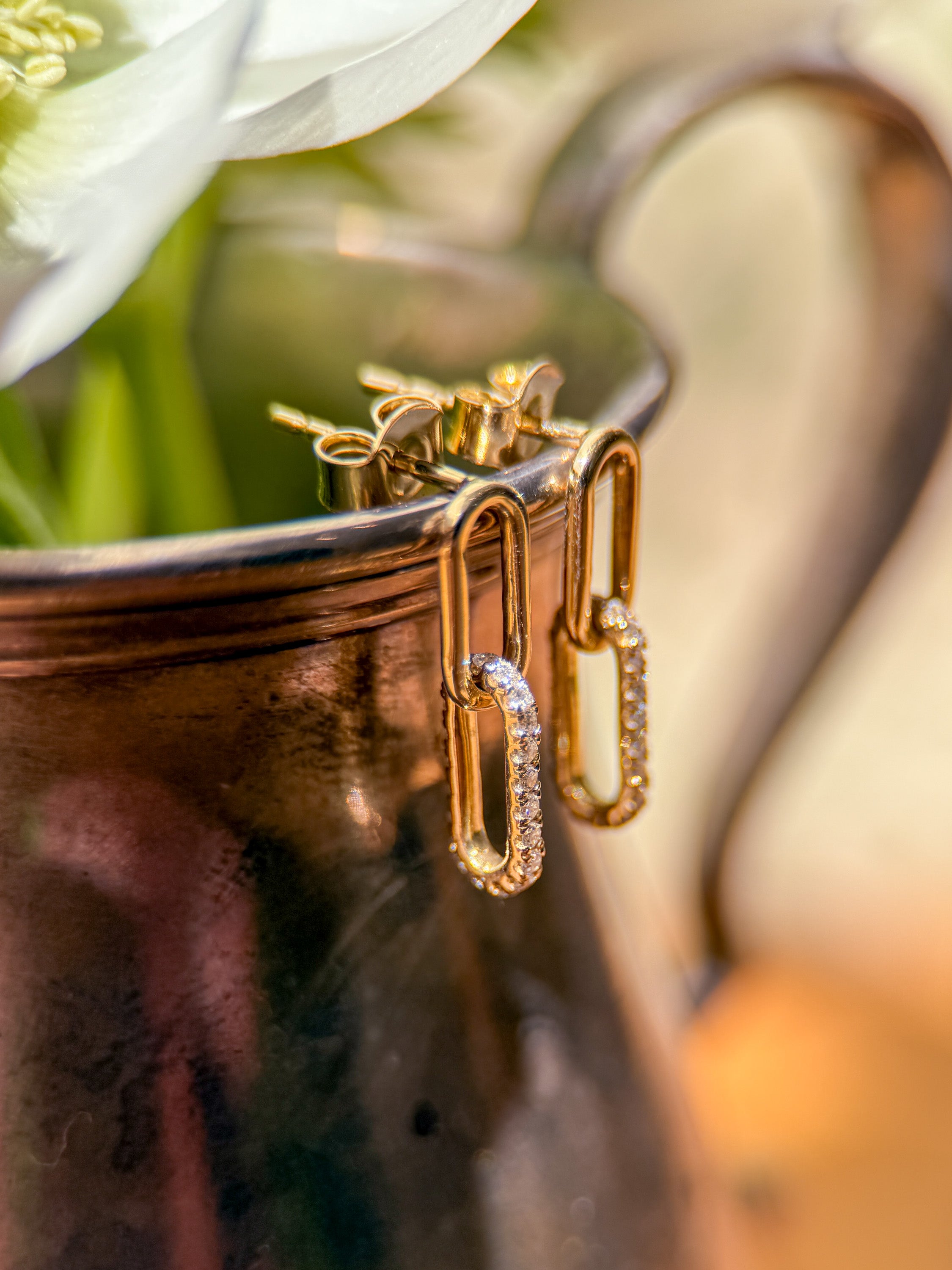 M & Co. Lab Grown Diamond Paper Clip Earrings