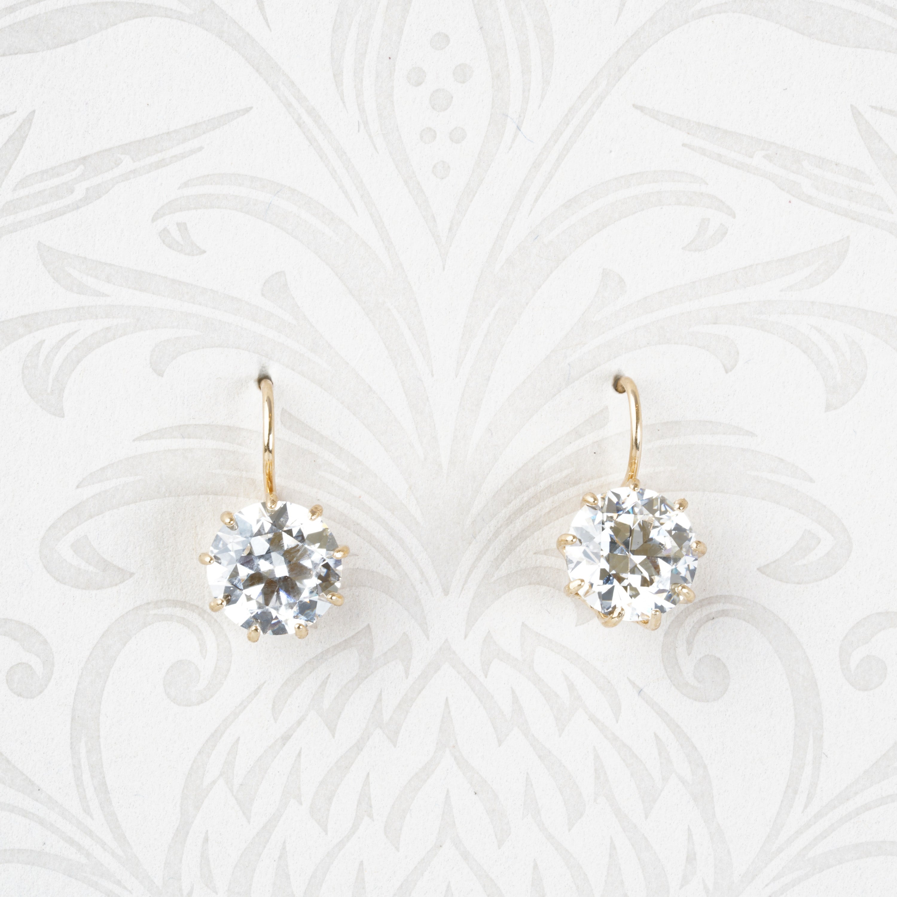 The Preeti Old Euro Lab Grown Diamond Dormeuse Earrings