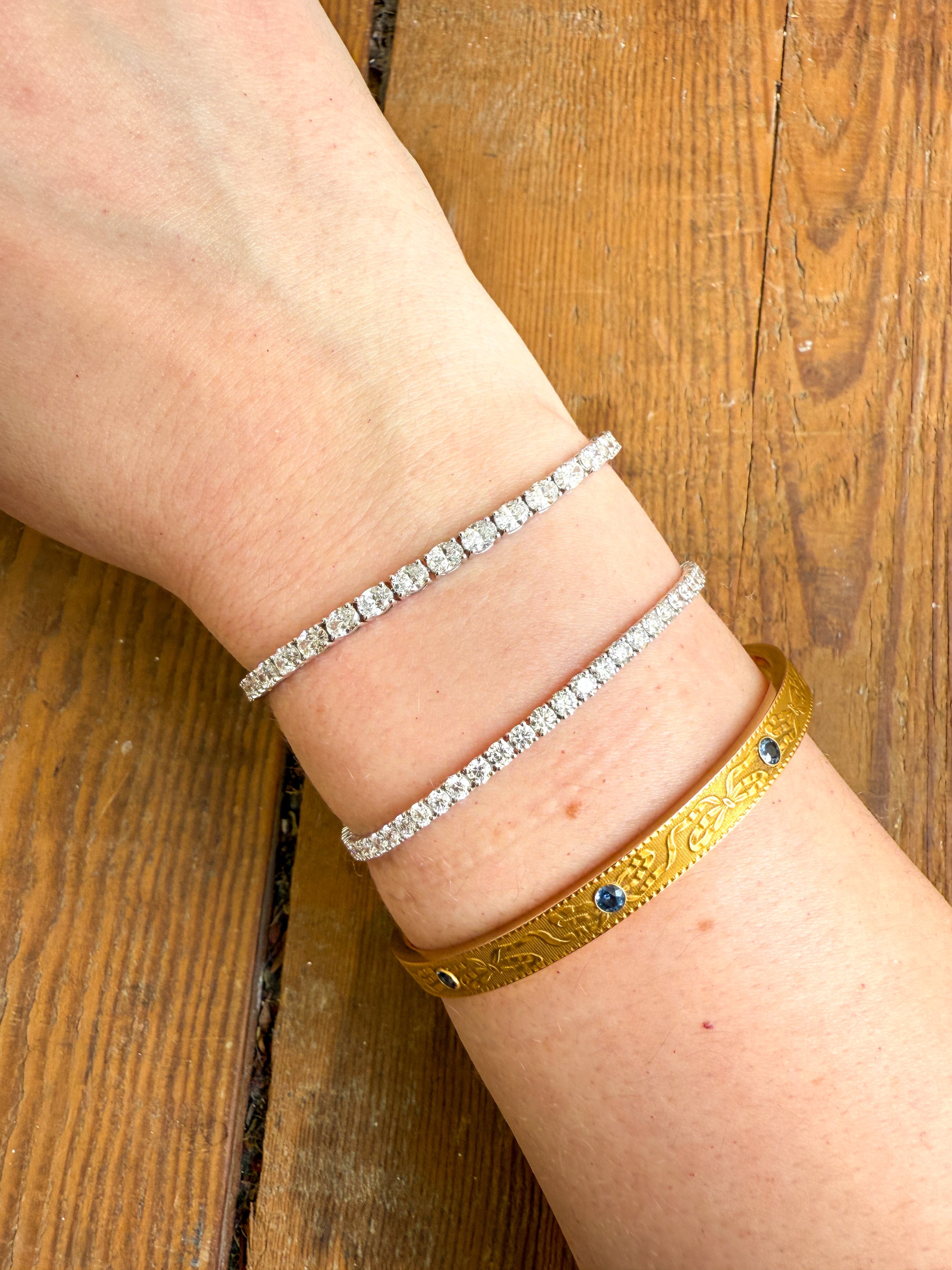 Lab Grown Diamond Oval Prong Tennis Bracelet