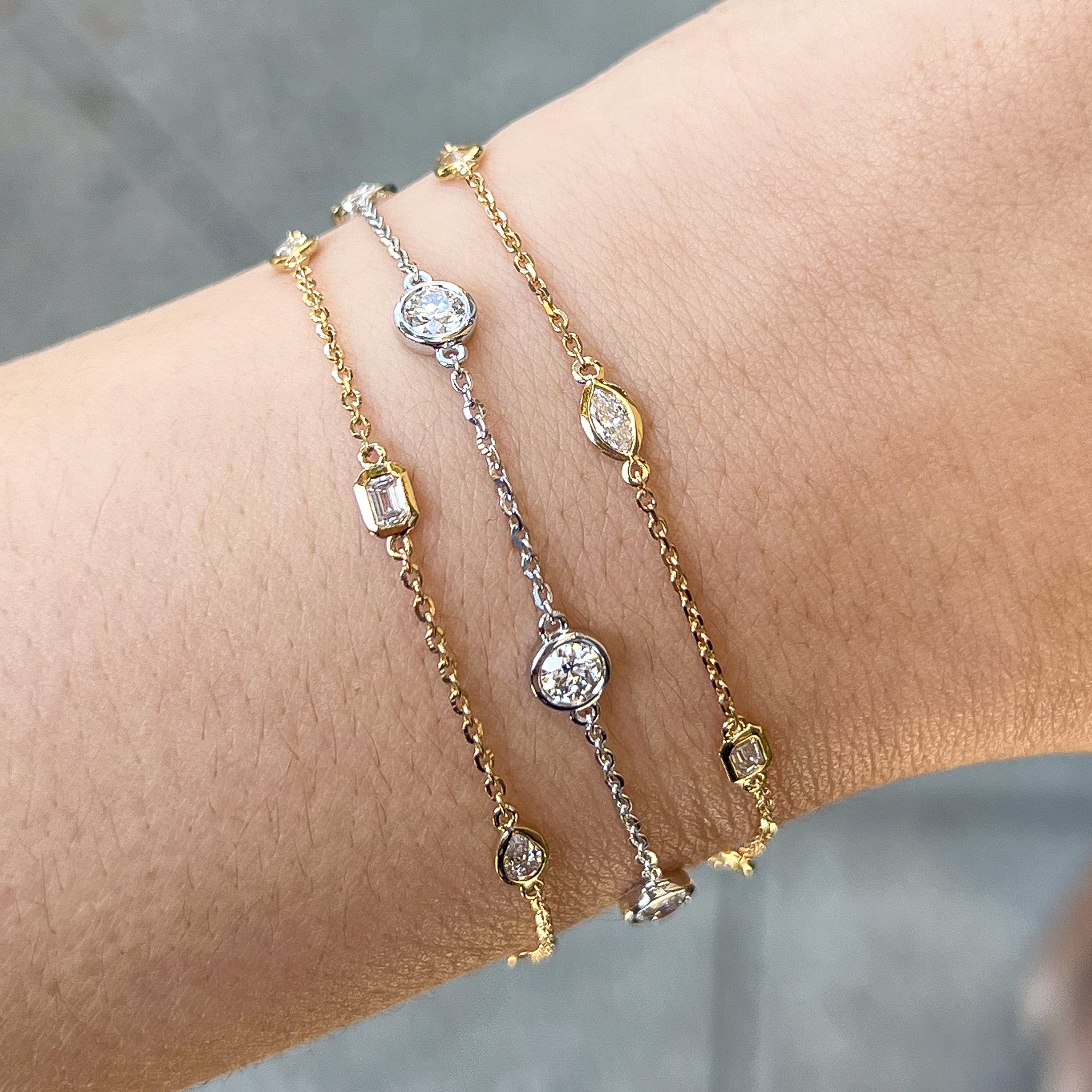 M & Co. Diamond Multi-Shape Station Bracelet