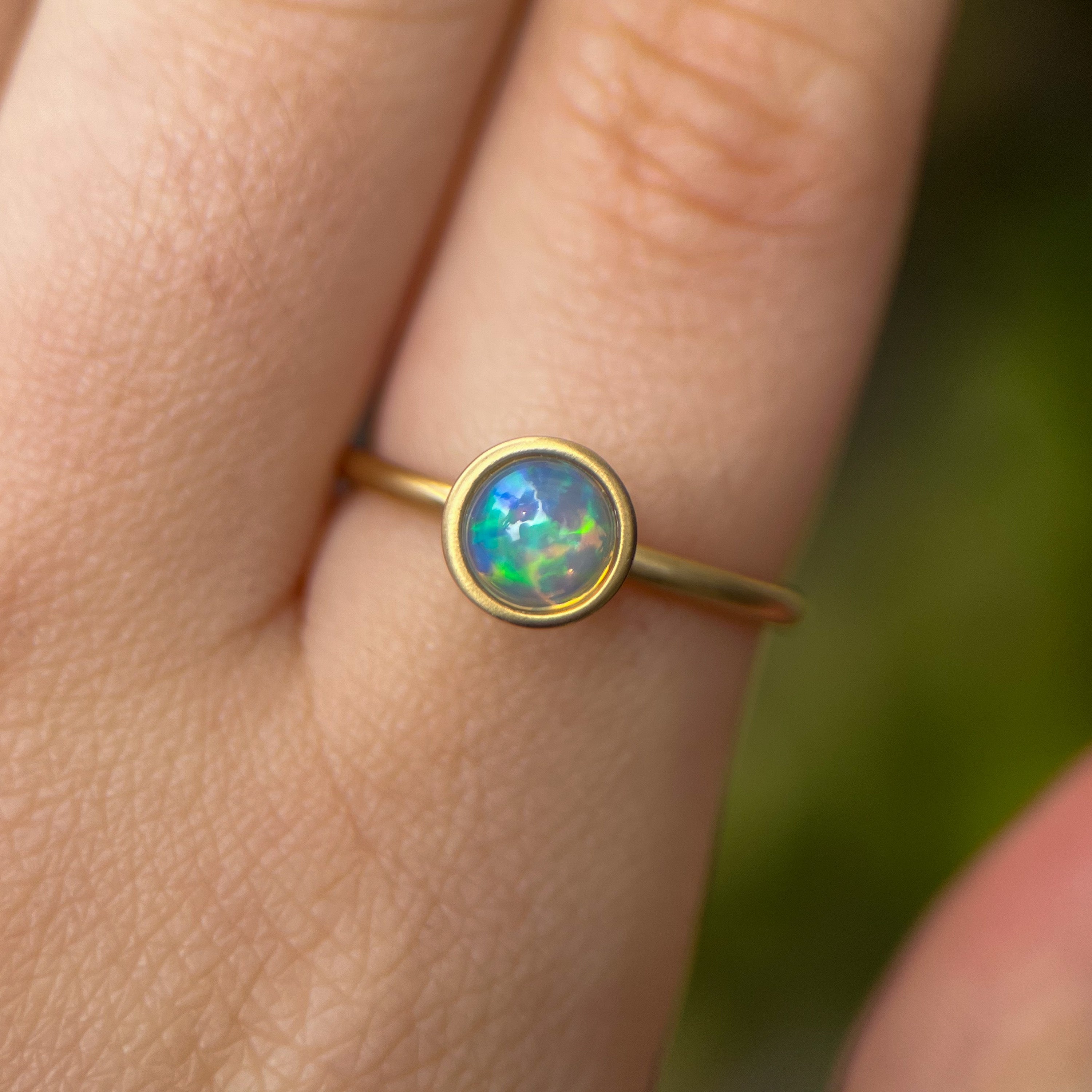 Round Opal Yumdrop Ring